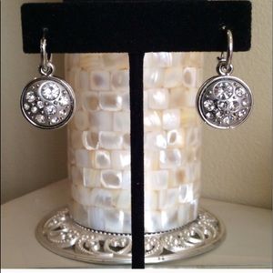 Crystallized Silver Earrings